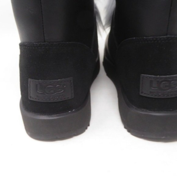 🎈FINAL SALE UGG ISLEY WATERPROOF LEATHER BOOT with REMOVABLE FUR POM POM NEW - Picture 7 of 12